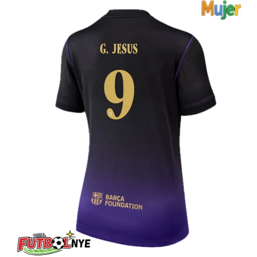 Camiseta Barcelona Gabriel Jesus #9 Visitante Equipación para mujer 2026-27 manga corta